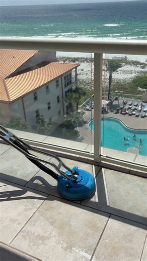 Hi-Rise Balcony Tile Cleaning - Pensacola Beach