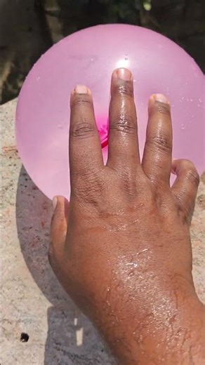 Experiment: Will a Water Balloon Explode Rolling Down a Tall Building?🎈💥 #balloon