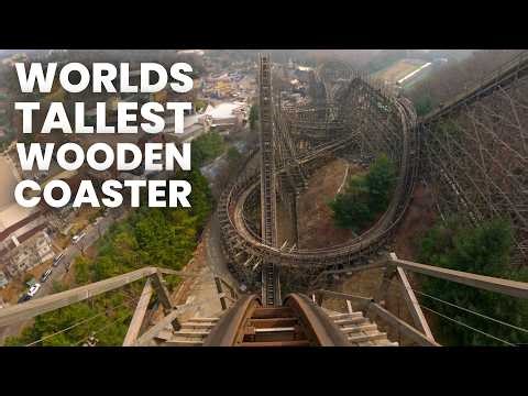 T-Express Front Row POV Everland - Intamin Pre-Fab Wooden Roller Coaster