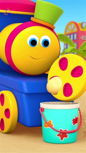 Bob the Train Went to the Beach #shorts #nurseryrhymes #kidssongs #learingvideos #wheelsonthetrain