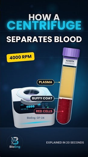 How a Centrifuge Separates Blood in 20 Seconds 🩸 #shorts #technology #biomedical #knowledge #medical