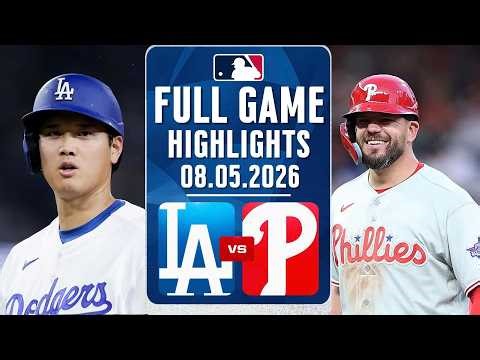 Los Angeles Dodgers Vs Philadelphia Phillies Full Game Highlights May 08, 2026 MLB Season 2026