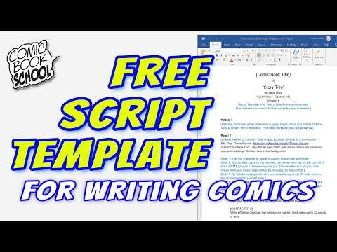 Script Template for Comic Book Writers - Demo & Download of Open Source Template
