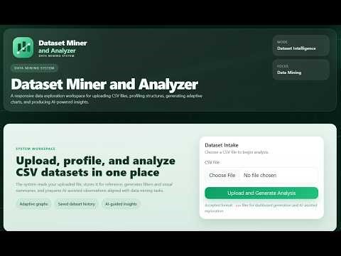 Dataset Miner and Analyzer