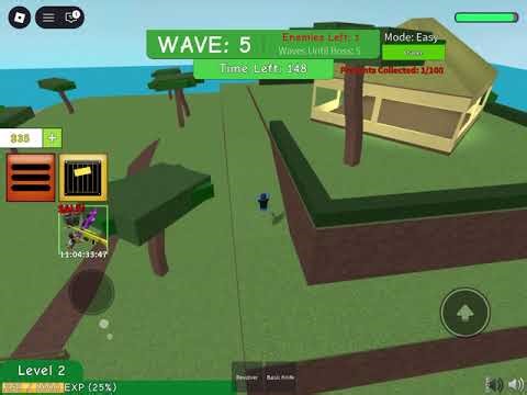 Playing Zombie Attack (Roblox)