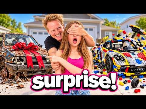 I Got Surprised With My FIRST CAR from My Dad! (DID HE TRICK ME?!) | Jordan Matter & Salish