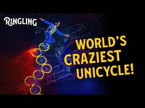 He Rode a Unicycle 34 Feet in the Air 😱 Full Video | Ringling Circus