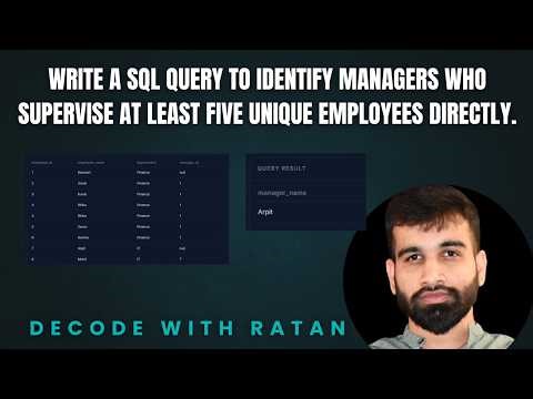 Write A Sql Query To Identify Managers Who Supervise At Least Five Unique Employees Directly.