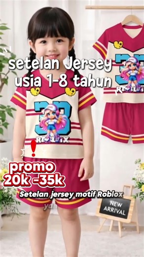 ANAK SUKA ROBLOX? WAJIB PUNYA INI! 🔥 Setelan Jersey Motif Roblox favorit anak-anak 💥 ✔️ Bahan Dryfit Brazilian ✔️ Adem, ringan, nyaman dipakai main ✔️ Sablon printing full color ✔️ Ukuran lengkap usia 1–8 tahun 💸 Harga mulai 20 ribu – 35 ribuan aja! ⚠️ Harga bisa naik sewaktu-waktu Jangan nunggu mahal, 👉 BURUAN CEKOUT SEKARANG #JerseyAnak #SetelanAnak #JerseyRoblox #BajuAnakMurah #setelanjersey