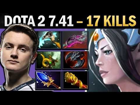 Mirana Dota 2 7.41 with 17 Kills and Breath - Dota Gameplay