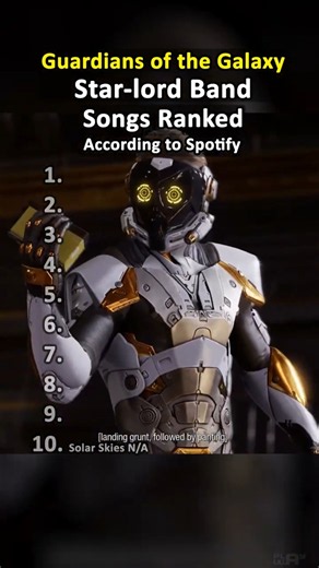 Marvel’s Guardians of the Galaxy Star Lord Band Songs Ranked