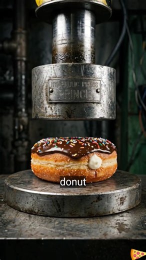 Donut Explosion 🍩💥 | Hydraulic Press Cream Crush 😳 #shorts