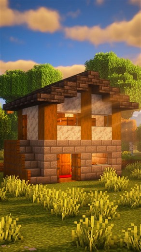 Minecraft Simple Survival House....🤔 (Chicago) #minecraft #shorts