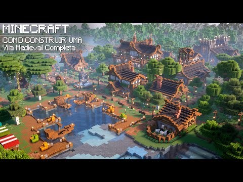 Como CONSTRUIR Uma Vila Medieval COMPLETA do ZERO no Minecraft | TUTORIAL