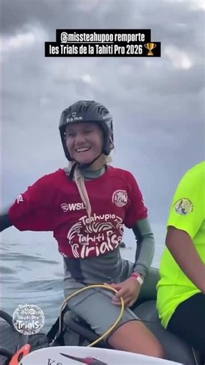 @missteahupoo wins the Tahiti Pro Trials 2026 and is BACK for the CT next month! 💪