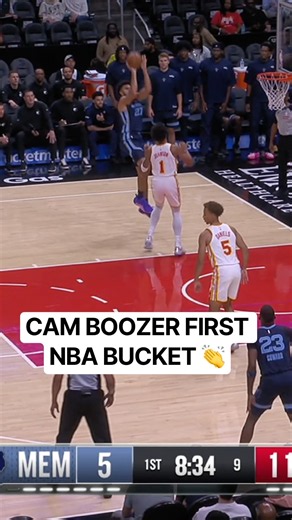 Cam Boozer with the smooth turnaround for his first NBA bucket 💪