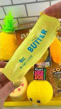 YELLOW Viral Nee Doh, Fidgets & Squishies Collection Satisfying Video ASMR! 💛🧈 #shorts #asmr