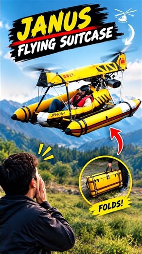 A Flying Suitcase?! 🤯 This Invention Is Unreal! 🚁 #Shorts