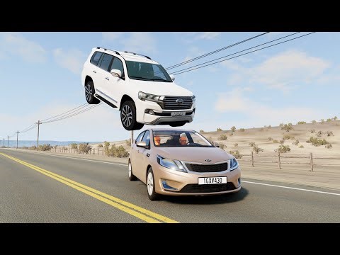 محاكي الحوادث BeamNG.drive | القفز بسرعة عالية 🚗✈️ (80#)