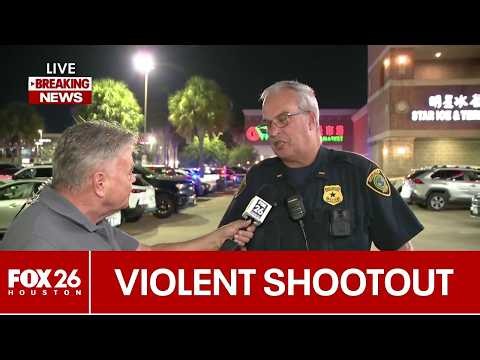 Houston shootout injures security guard, suspect