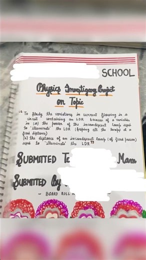 Physics investigatory project class 12th #ldr #physics #project #class12