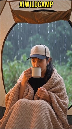Heavy Rain Solo Camping in Forest # #campping #outdoors #solocamping