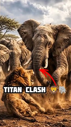 Lion vs Elephants: The Ultimate Wild Showdown 🦁🐘🔥 #shorts #viral #wildlife