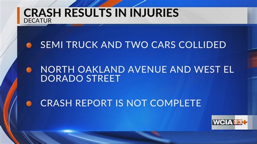 Three-vehicle crash in Decatur results in injuries
