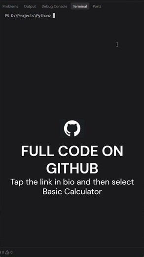 Build a calculator — no app needed 🤯 #shorts #python #programming #code #coding #pythonprogramming
