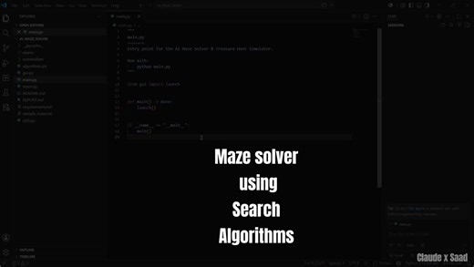 Built a Maze Solver for my Task 01 AI/ML Internship at M Tech Production and Marketing. Basically vibecoded my way through BFS, DFS, and A* — and ended up understanding how search algorithms actually… | Mohamed Saad