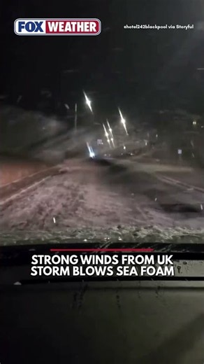 A UK Storm Named Boelo Lashed The Region With Intense Winds, Blowing Sea Foam Around