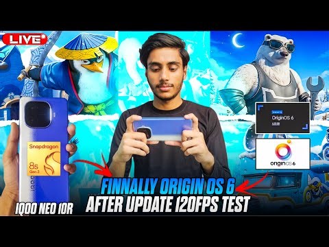 IQOO NEO 10R 120 FPS PERFORMENCE TEST AFTER 7 ORIGIN OS 6🔥WITH HANDCAM😲#bgmilive #120fps #iqooneo10r