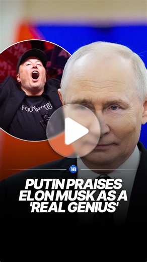 Putin has some surprising praise for Elon Musk 👀 The Russian president has called the billionaire a 'real genius', while revealing he is in close contact with him over satellite technology. Putin said the discussions include avoiding interference between Russia's emerging Rassvet satellite network and Musk's Starlink system. The comments come as Russia and the US appear to be exploring closer cooperation in several areas, despite Moscow's ongoing war in Ukraine. #putin #elonmusk #russia #usa #n