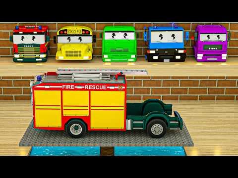 Very simple song Wheels On the Bus - Find the right car head - Baby Nursery Rhymes & Kids Songs
