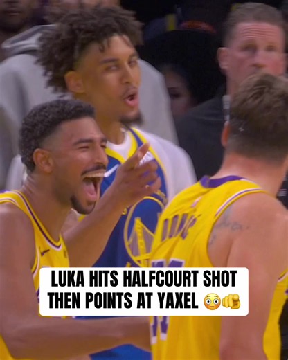 Luka pointing at Yaxel 👀 #nba #basketball #warriors #lakers #luka | Basketball