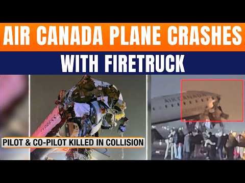 Air Canada Flight 646 Crashes Into Firetruck at LaGuardia | Pilot & Co-Pilot Dead | News9