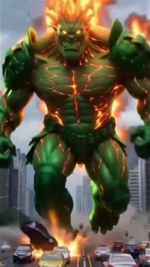 #Alien releases a fiery flame to destroy the city