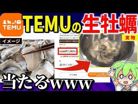 Temuで売ってた怪しすぎる「生牡蠣」食べたら当たるのか？【ずんだもん＆ゆっくり解説】