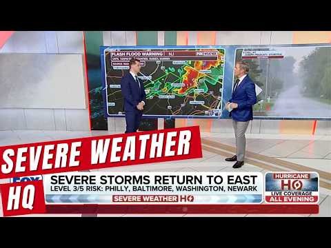 Severe Storms Return to the East Coast With Damaging Winds, Flash Flooding Expected
