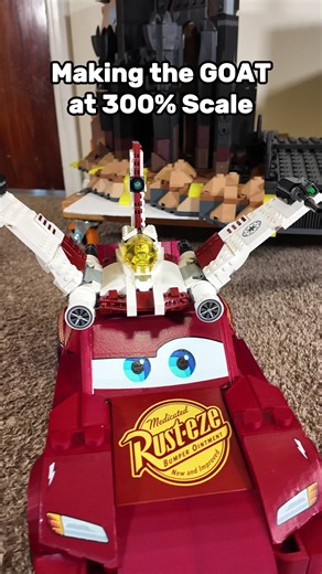 How I made LEGO Lightning McQueen at 300% Scale using the EufyMake E1 #lego #lightningmcqueen #cars #3dprinting #uvprinting