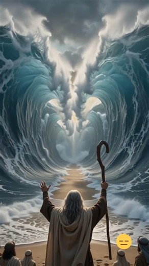 Moses Parted the Red Sea 🌊 | The Greatest Miracle in the Bible ✝️ #Shorts ⭐
