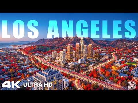 Los Angeles Autumn 2026 4K 🇺🇸 | Downtown Skyline, Hollywood Hills & Cinematic City Night Views