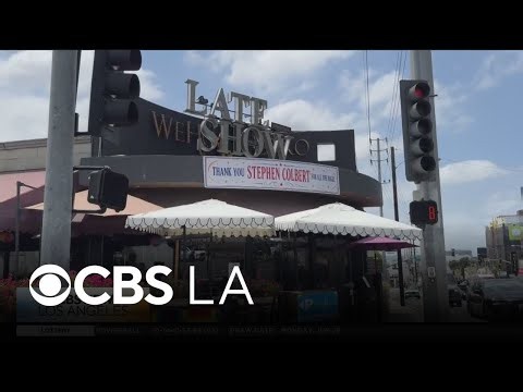 Late Show with Stephen Colbert sign moves to WeHo Bistro