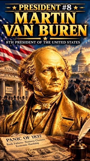 Martin Van Buren: The Panic That Shook America 🇺🇸 | President #8 #Shorts