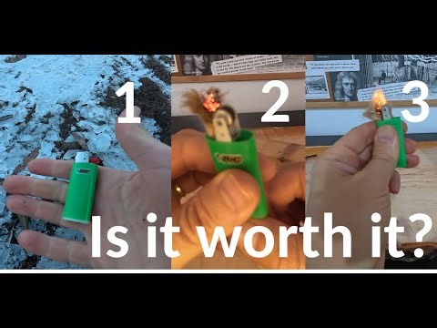 Ca you tunr a used BIC lighter into a new firestarter ? #firestarter #bushcraft #survivalgear