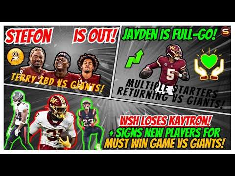 😳Stefon & More OUT! Terry TBD! Jayden IN! + WSH Signs New Players For MUST WIN Game + Loses Kaytron😭