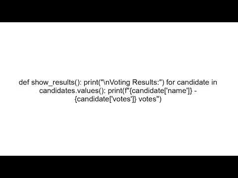 Build an Online Voting System in Python | Beginner Project Tutorial