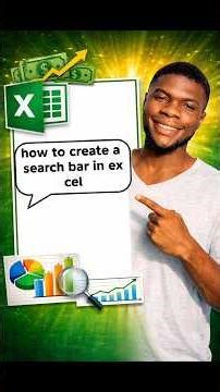 how to create a search bar in excel. #excel #exceltips #shorts