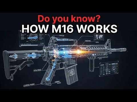 How the M16 Works | Engineering & Military Technology Explained #militaryengineering #army #auto