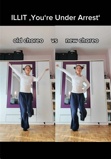 ILLIT ‚You‘re Under Arrest‘ old vs new choreo #break_even #you_re_under_arrest #kpopdancecover #dancetrend #illit